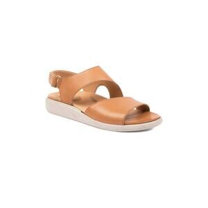 NEW ZIERA women's igor sandal in dark tan leather